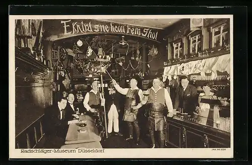 AK Düsseldorf, Radschläger-Museum mit Gasthaus