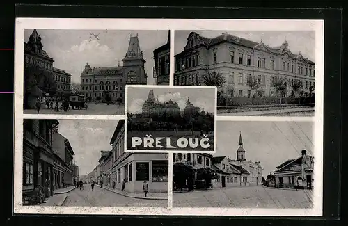 AK Prelouc, Rathaus, Schule, Podegradov Strasse