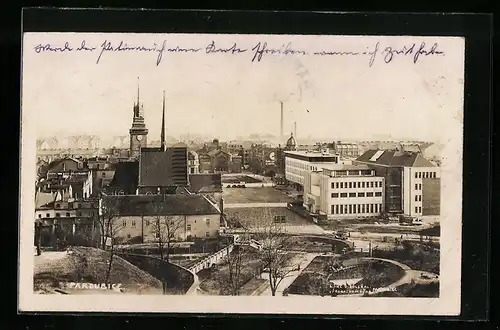 AK Pardubice, Teilansicht aus der Vogelschau