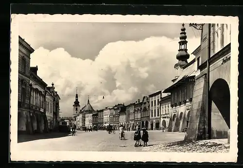 AK Zwittau, Partie am Stadtplatz