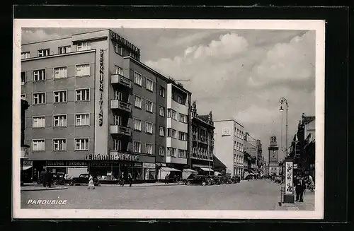 AK Pardubice, Das Sekuritas Haus mit Strassenpartie