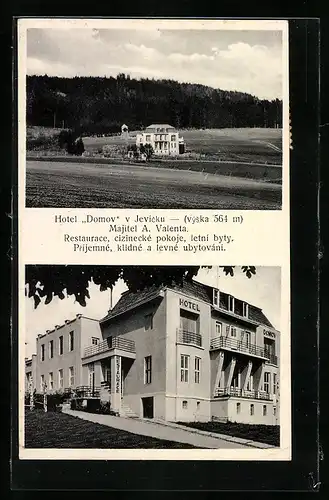 AK Jevicko, Hotel Domov, Majitel A. Valenta