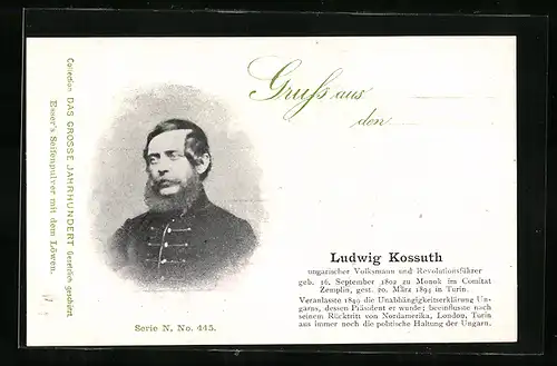 AK Peter Rosegger, österreichischer Volksdichter