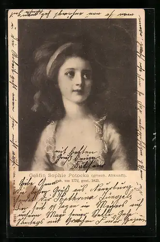 Künstler-AK Polen, Gräfin Sophie Potocka, 1772-1823