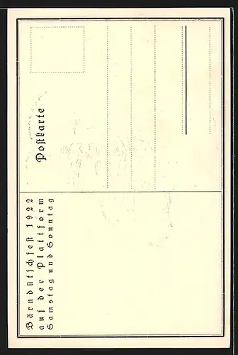 Künstler-AK Bern, Bärndütschfest 1922, Bernerin in der Tracht des 18. Jahrhunderts