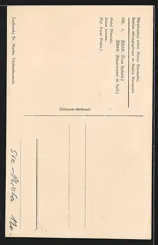 AK Zdiar, Junger Slowake mit Tabakspfeife