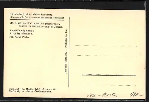AK Hel`pa, Slowakische Mädchen in Trachtenkleidung