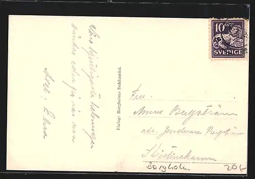 AK Borgholm, Grosses Gebäude mit Säulengang