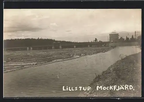 AK Mockfjärd, Ortspartie mit Brücke