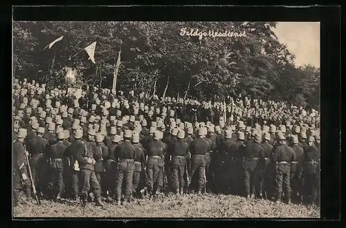 AK Schweizer Soldaten beim Feldgottesdienst