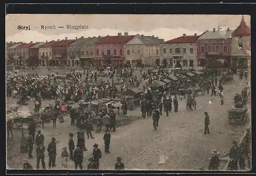 AK Stryj, Geschäftiges Treiben auf dem Ringplatz