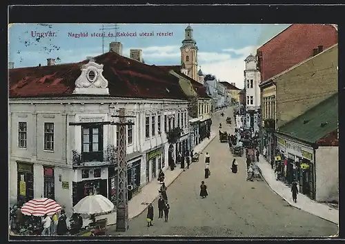 AK Ungvar, Rakoczi-utcai reszlet