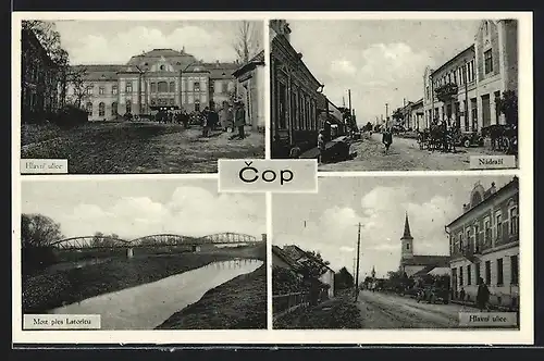 AK Cop, Hlavni ulice, Most pres Latoricu, Nadrazi