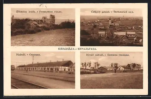AK Kiralháza, Nádrazi, Zriceniny hradu, Bývalé nádrazi, Celkový pohled