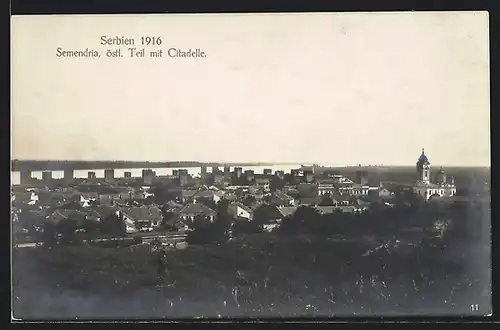 AK Semendria, Der östl. Teil mit Citadelle 1916