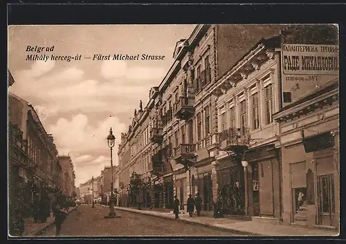 AK Belgrad, Blick in die Fürst Michael-Strasse