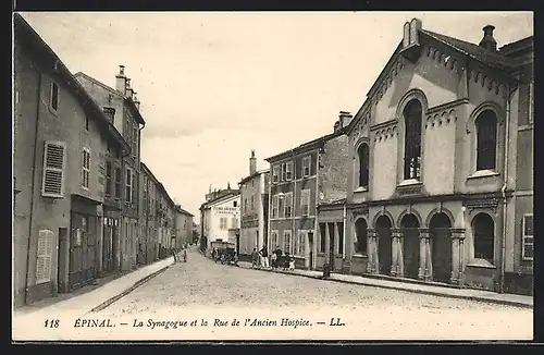 AK Epinal, La Synagogue te la Rue de l`Ancien Hospice