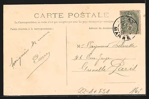 AK Épernay, La Synagogue, Strassenpartie an der Synagoge