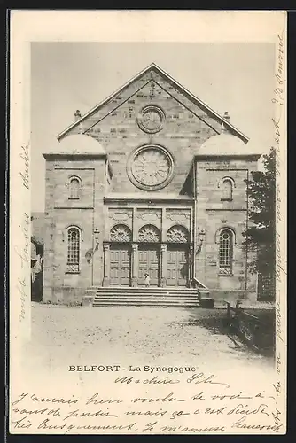 AK Belfort, La Synagogue, Ansicht der Synagoge