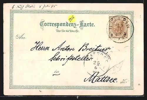 Vorläufer-Lithographie Hallein a. d. Salzach, 1895, Geschäftshaus J. Schmerold, Dürrnberg, Gollinger Wasserfall