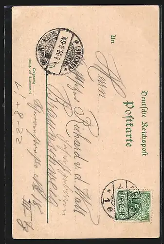 Lithographie Fallingbostel, Imkerei in der Lüneburger Heide