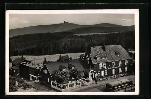 AK Torfhaus /Harz, Wendt`s Hotel Brockenkrug mit 