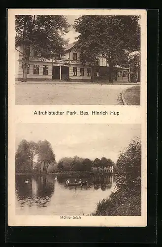 AK Hamburg-Altrahlstedt, Altrahlstedter Park, Mühlenteich