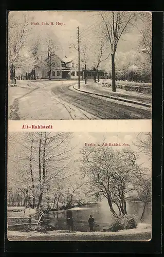 AK Hamburg-Rahlstedt, Gasthof Park, Inh. H. Hup, See