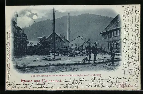 Mondschein-AK Lautenthal, Nach der Hochwasser-Katastrophe 1898