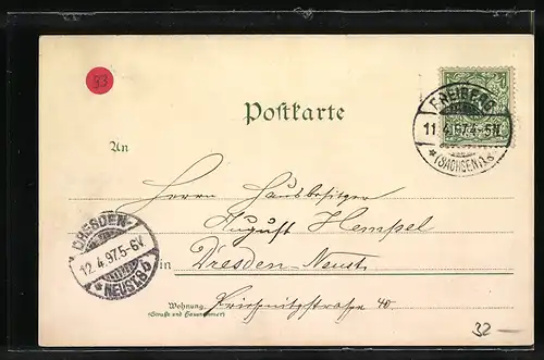 Lithographie Freiberg i. S., Mulderner Schmelzhütte, Hohe Esse bei Halsbrücke, Königl. Bergakademie