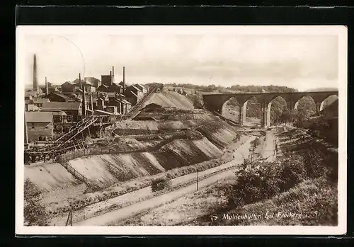 AK Freiberg i. S., Muldenhütten mit Viadukt