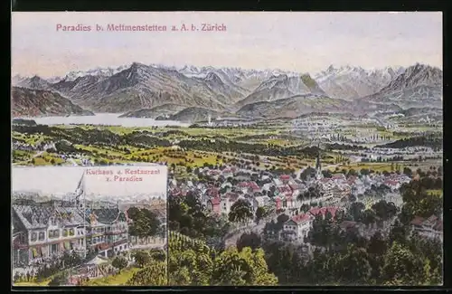 AK Mettmenstetten a. A., Kurhaus u. Restaurant z. Paradies