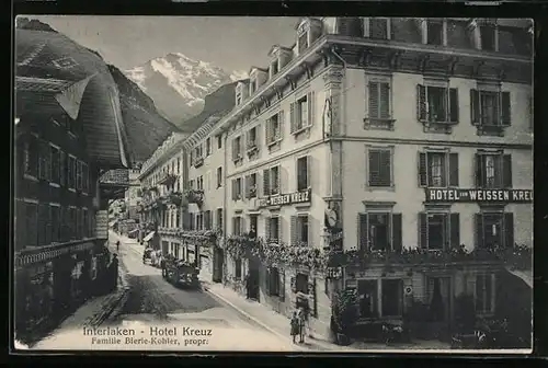 AK Interlaken, Hotel Kreuz, Propr.: Familie Bierle-Kohler