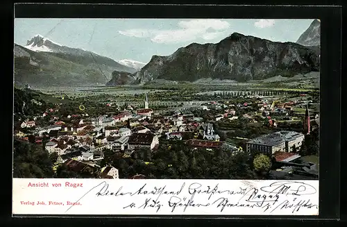 AK Ragaz, Totale aus der Vogelschau