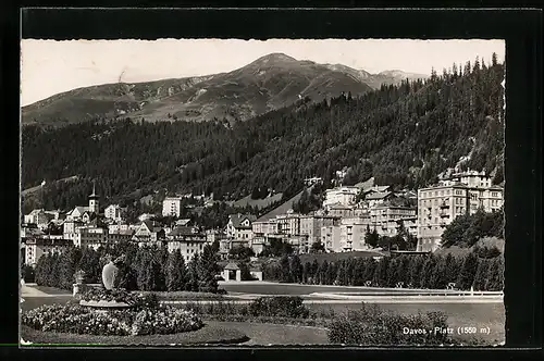 AK Davos-Platz, Ortspanorama