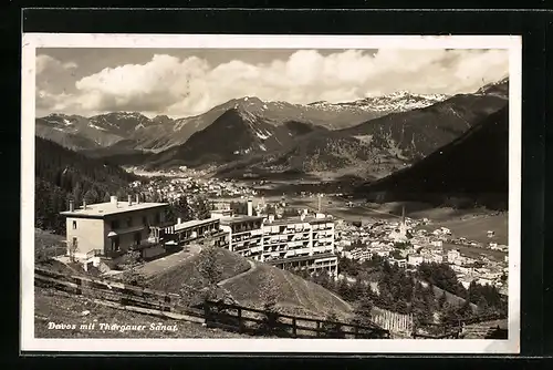 AK Davos, Gesamtansicht mit Thorgauer Sanatorium