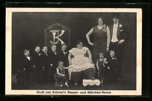 AK Krichel`s Riesen- und Märchen-Revue, Übergewichtige und Riese