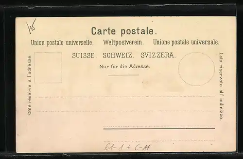 AK Landkarte Schweiz mit Wappen und anderen schweizerischen Motiven