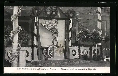 AK Prerau, Der Wehrmann am Bahnhof