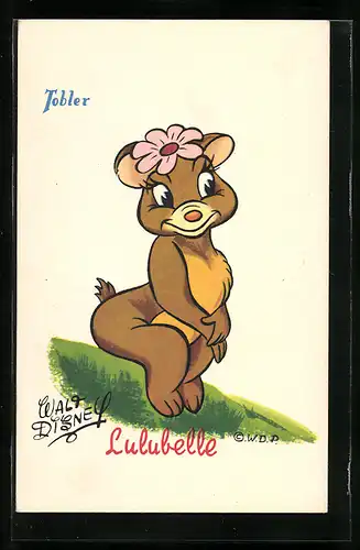AK Walt Disney`s Lulubelle, Reklame für Tobler