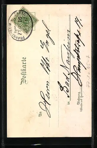 Lithographie Wanderer in diversen Situationen, Barometer