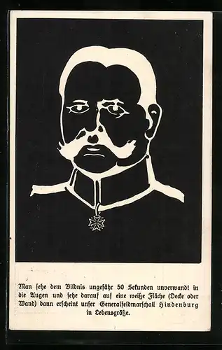 AK Porträt Generalfeldmarschall Paul von Hindenburg