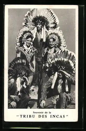 AK Tribu des Incas, Zirkusartisten in Indianerkostümen