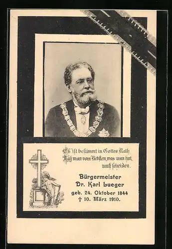 AK Bürgermeister Carl Lueger, 1844-1910