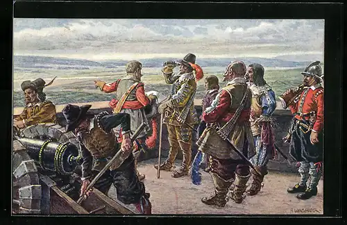 Künstler-AK Kassel, Tausendjahrfeier 1913, Landgraf Moritz von Hessen um 1926