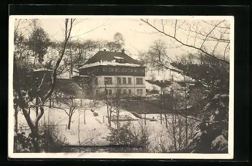 AK Königstein / Elbgebirge, Reichsschule für Arbeitsführung im Winter, Bielatal 46c