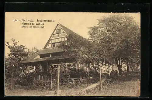 AK Pötzscha, Gasthaus Bauernschänke