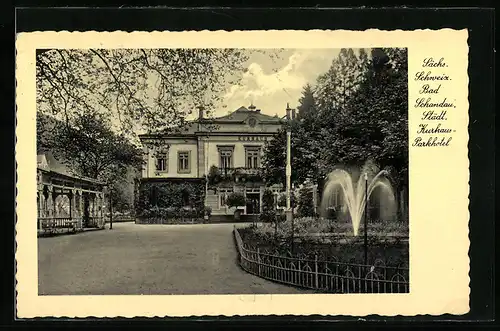 AK Bad Schandau / Sächs. Schweiz, Kurhaus-Parkhotel