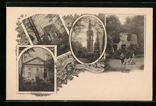 AK Nossen / Sa., Klosterruine Altzella mit Mausoleum, Kapelle und Abtei