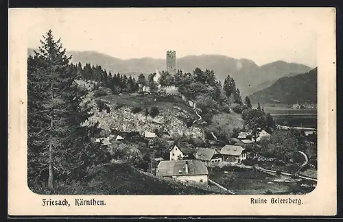 AK Friesach / Kärnten, Blick auf die Ruine Geiersberg